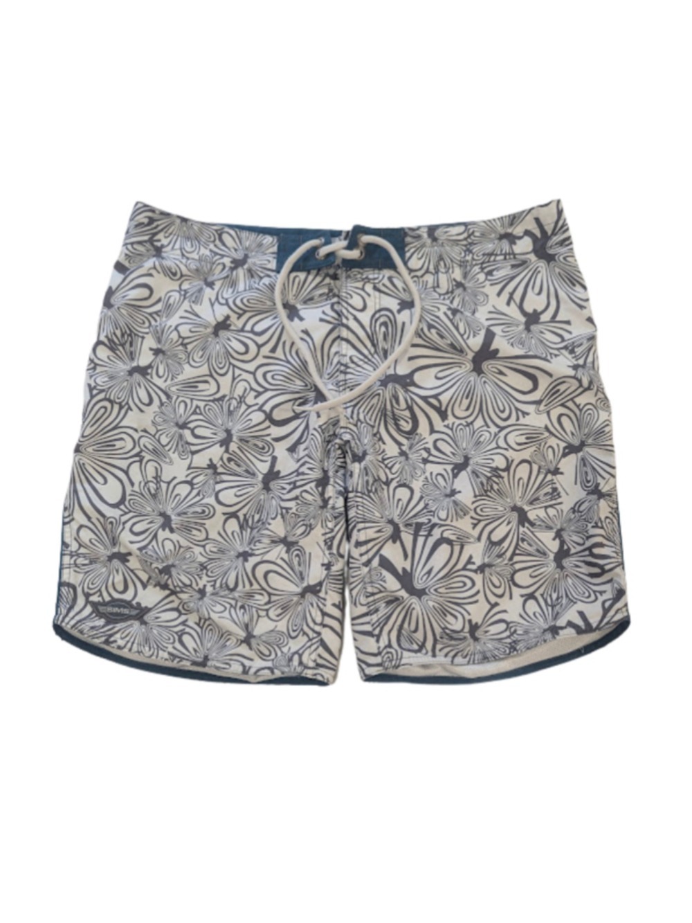 SIMS Womens Board Shorts 11 Floral Teal Gray Y2K Surf Skater Swim Beach Lace Up